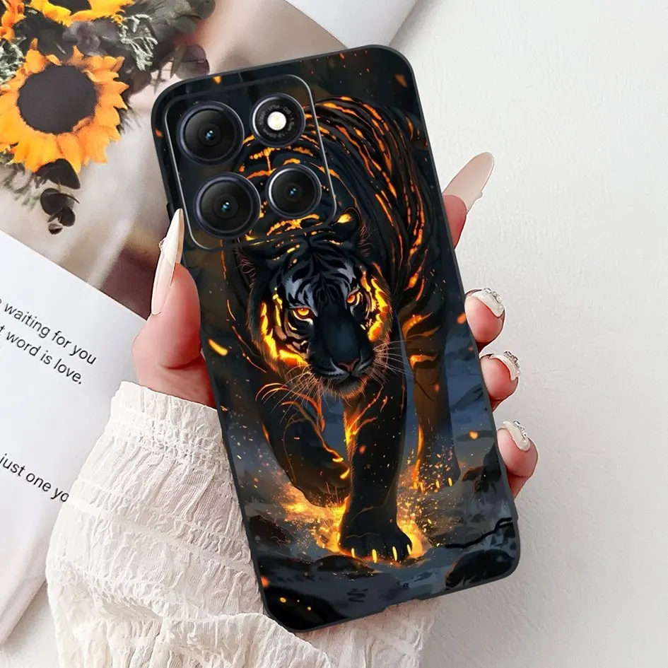Para Motorola Moto G86 Power 5G funda nueva moda flor bambú gato dibujos animados suave funda trasera de silicona para Moto G86 Power 2025 Coque - imagen 3
