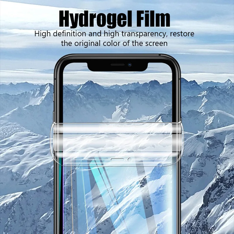 Película de hidrogel para iPhone, Protector de pantalla para modelos 16, 15, 14, 13, 12, 11 Pro, Xs Max, 13, 12 Mini, SE 2022, 2020, 16, 15, 14, 8, 7 Plus, 4 unidades - imagen 5
