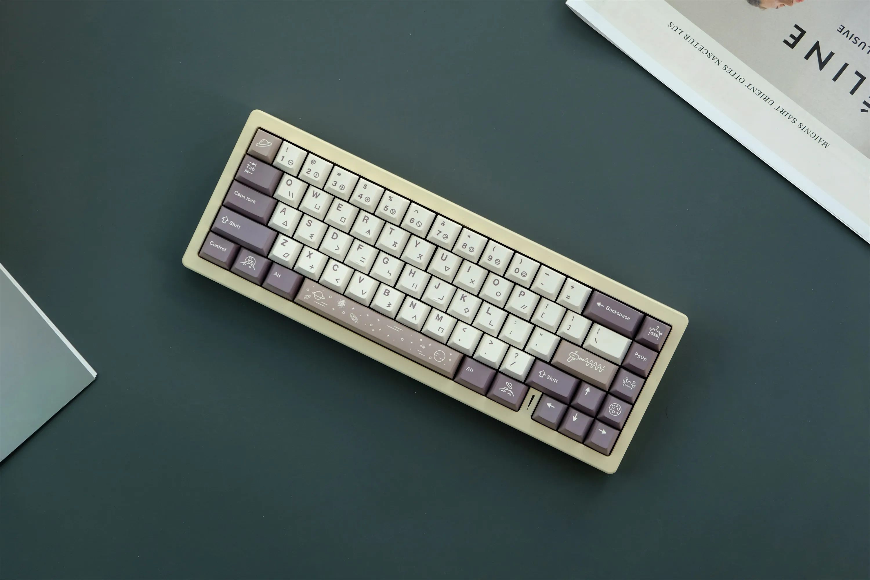 Juego de teclas GMK Alien, 129 teclas, Material PBT, perfil Cherry para teclado mecánico MX Switch 61/64/68/75/84/87/98/104/108 - imagen 2