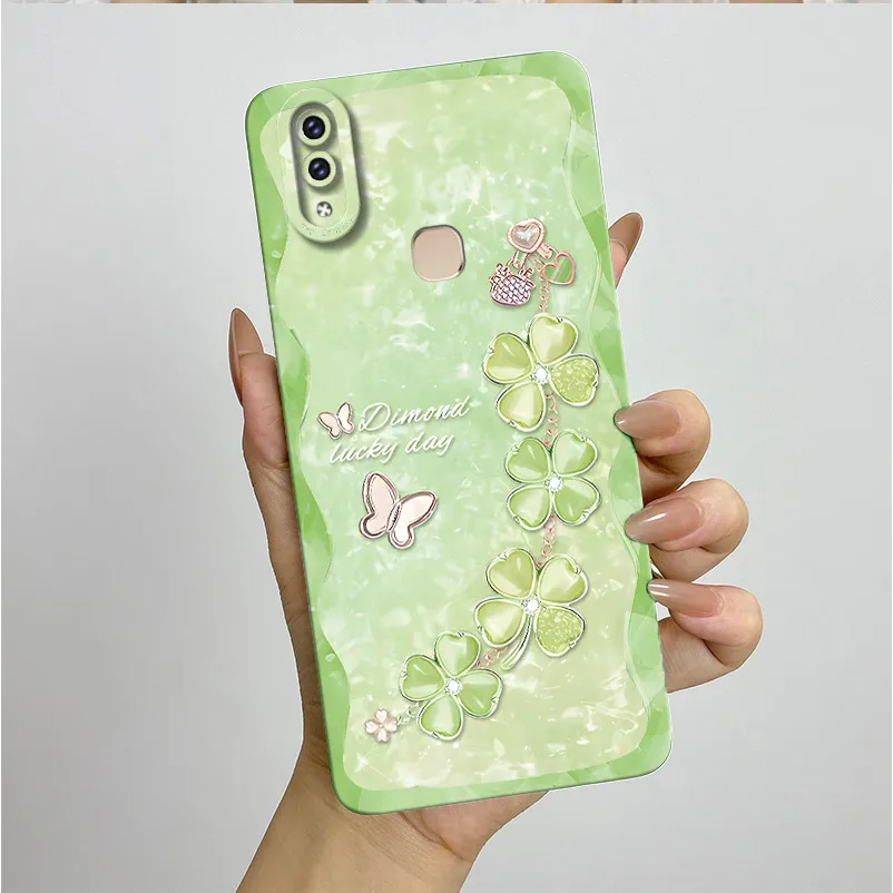 Funda de teléfono para Vivo V9 V9 Youth Y85 Y89 1723 1726 1727 carcasa bonita mariposa flores suave TPU ultrafina cubierta trasera a prueba de golpes - imagen 2