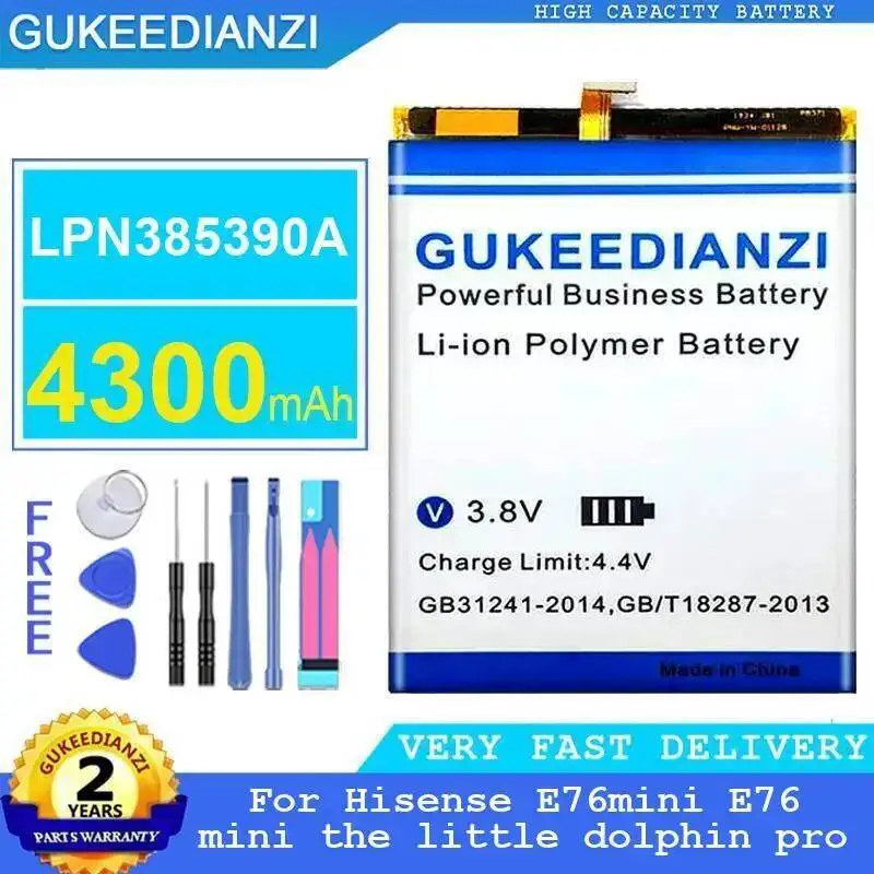 Batería confiable del teléfono móvil del reemplazo para Hisense E76 Mini 4300Mah LPN385390A