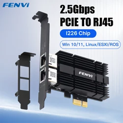 Tarjeta de red FENVI PCIe 2,5 GbE Intel I226 con doble puerto RJ45