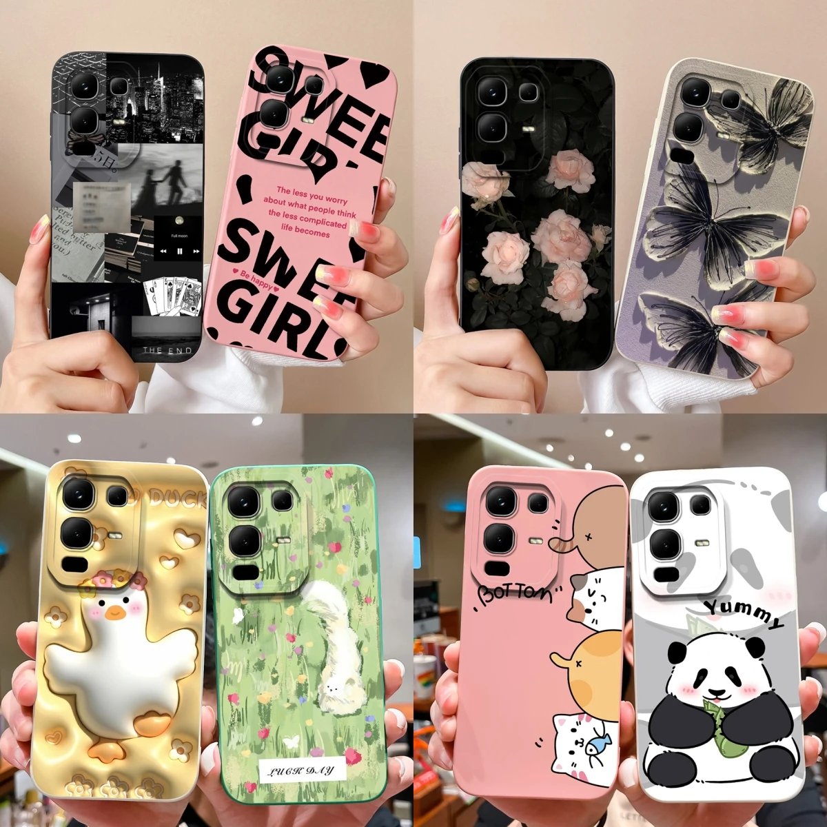 Para Infinix Note 50 Pro Plus funda de teléfono Simple creativo protección completa contraportada para Infinix Note 50X carcasa ligera