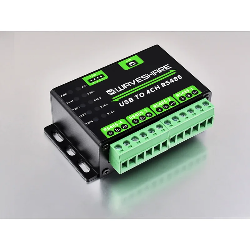 Convertidor industrial USB a 4 canales RS485, carcasa de aleación de aluminio, circuitos de protección múltiple, soporte para sistemas múltiples - imagen 4