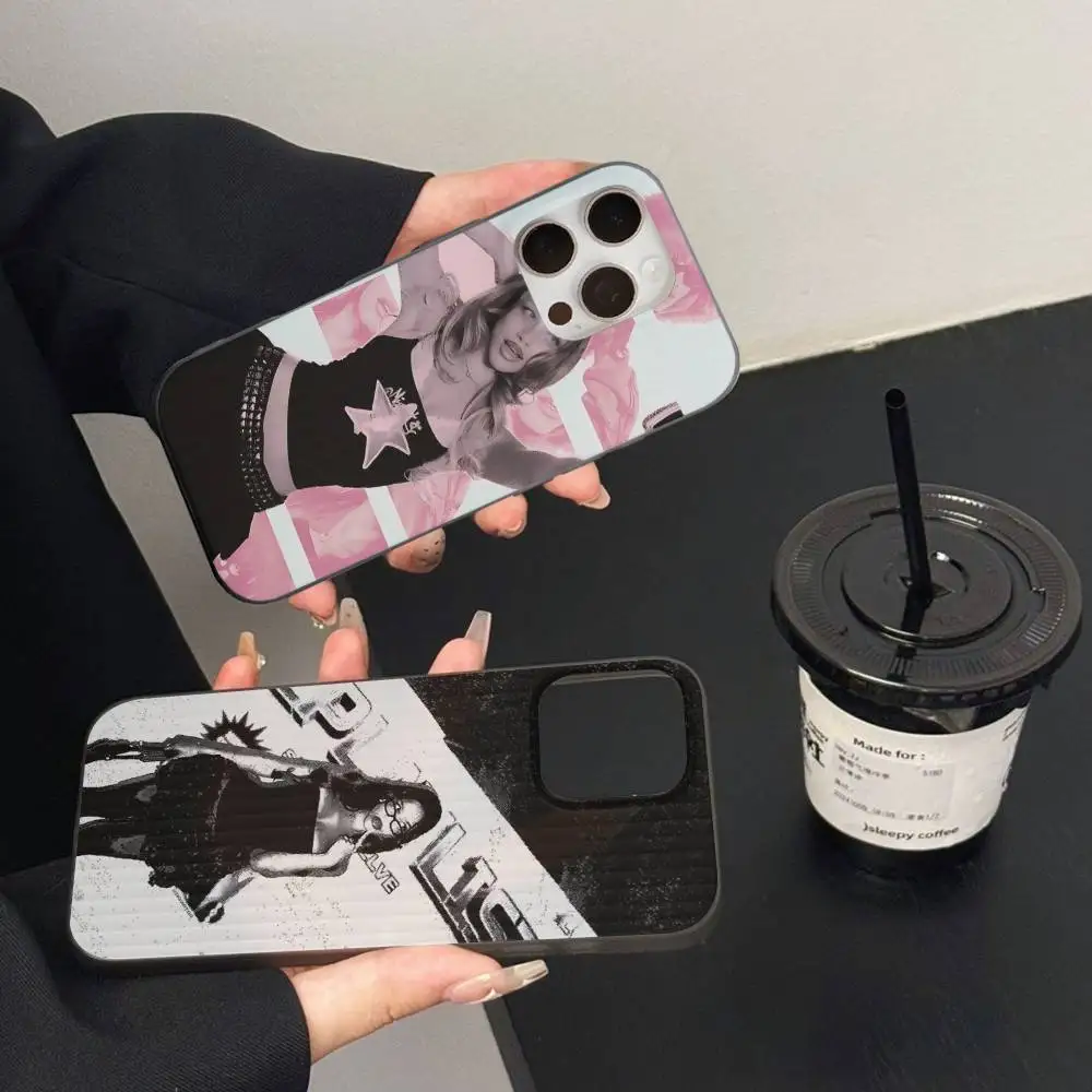 Funda de teléfono Emilia Mernes Mp3, funda de teléfono con patrón corrugado para iPhone 17 Air 16 15 14 13 Pro Max, funda mate a prueba de golpes