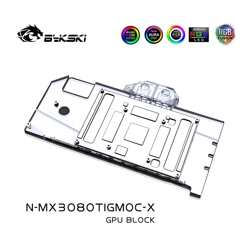 Bykski-Bloque de refrigeración por agua GPU para tarjeta gráfica MAXSUN RTX 3080 Ti icraft GM OC, enfriador VGA, radiador de cobre, N-MX3080TIGMOC-X - imagen 4