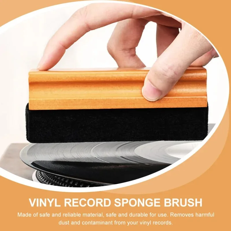 Limpiador de fonógrafo de vinilo antiestático, cepillo eliminador de polvo, Kit de limpieza de CD/LP de terciopelo, juego de cepillos para discos, limpieza de tocadiscos - imagen 5