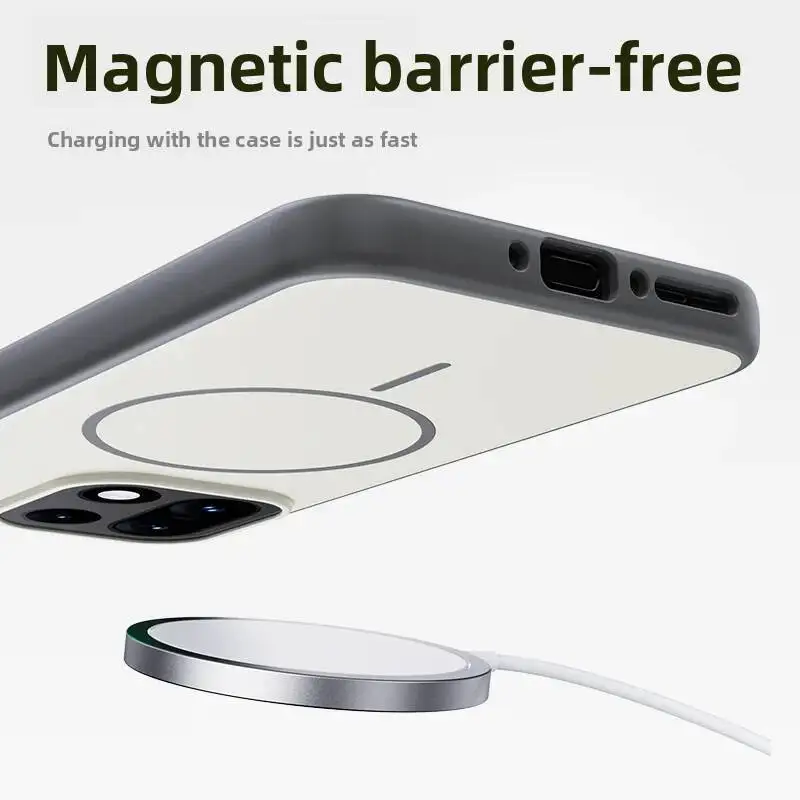 Para Oneplus 15 15R funda dura de silicona piel magnética carga inalámbrica funda protectora trasera para Oneplus 15 Oneplus15 carcasa de teléfono - imagen 4