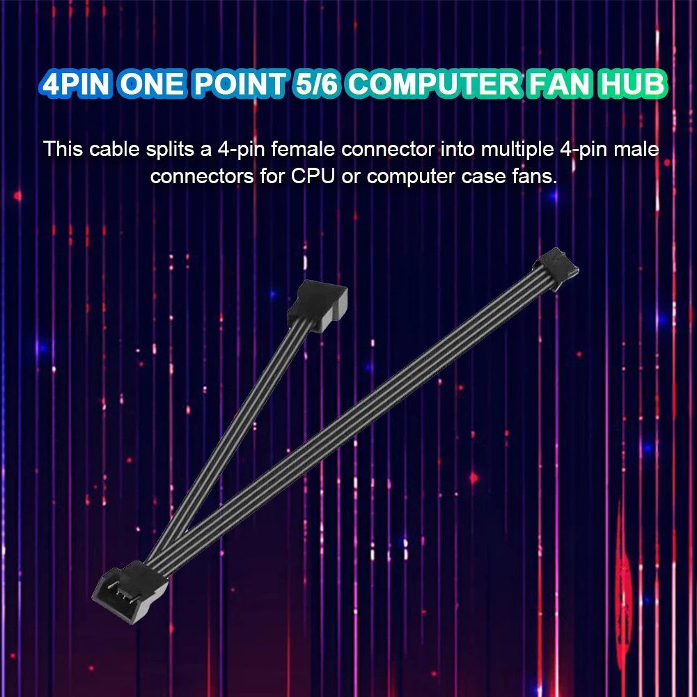 Cable de extensión PWM portátil hembra a macho, multidivisor de alimentación, Material de aislamiento de PVC, adaptador de Cable conector para ventilador con cubierta de PC - imagen 5