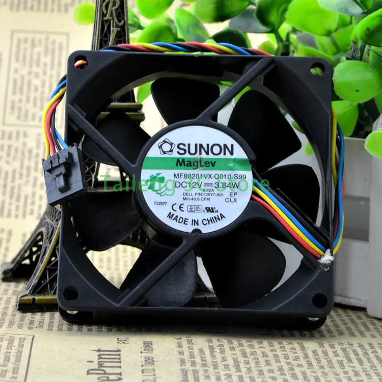 Ventilador de servidor para SUNON MF80201VX-Q010-S99 725Y7 8020 ventilador de refrigeración con 12V 3,84 W 80*80*20mm 4 cables 5 pines