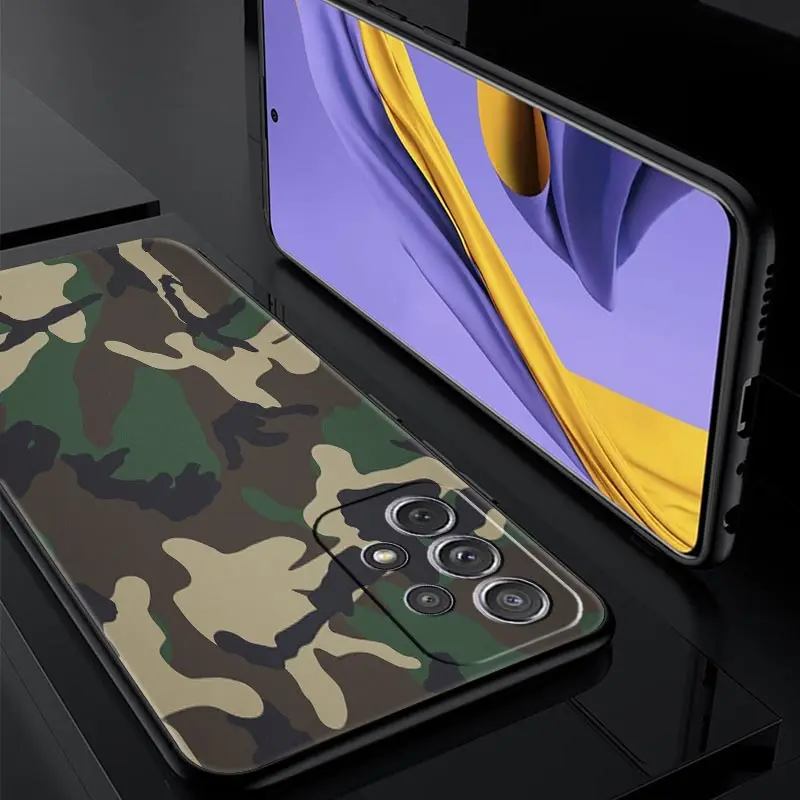 Funda militar de camuflaje para Samsung A51 A71 A21S A12 A15 A25 A31 A41 A52 A32 A23 A33 A53 A73 A03S A05S A13 5G - imagen 2