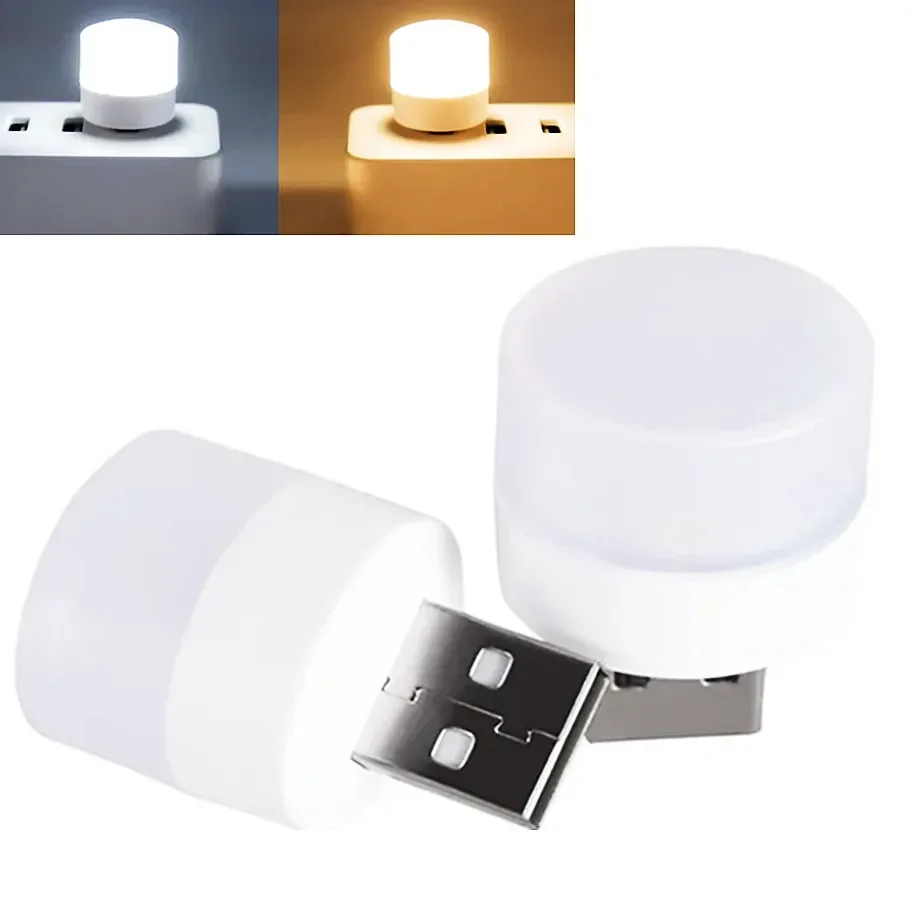 Mini luz LED USB para lectura, protección ocular, lámpara de lectura para computadora, carga de energía móvil, lámparas para libros, luz nocturna LED