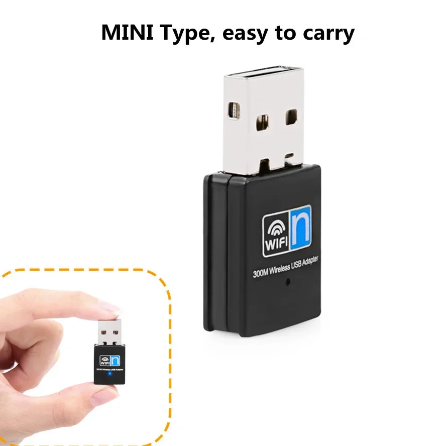 Adaptador Wifi inalámbrico Mini USB de 300Mbps, tarjeta LAN de red Wi Fi, adaptador RTL8188 802.11b/g/n, tarjeta de red para PC de escritorio - imagen 3