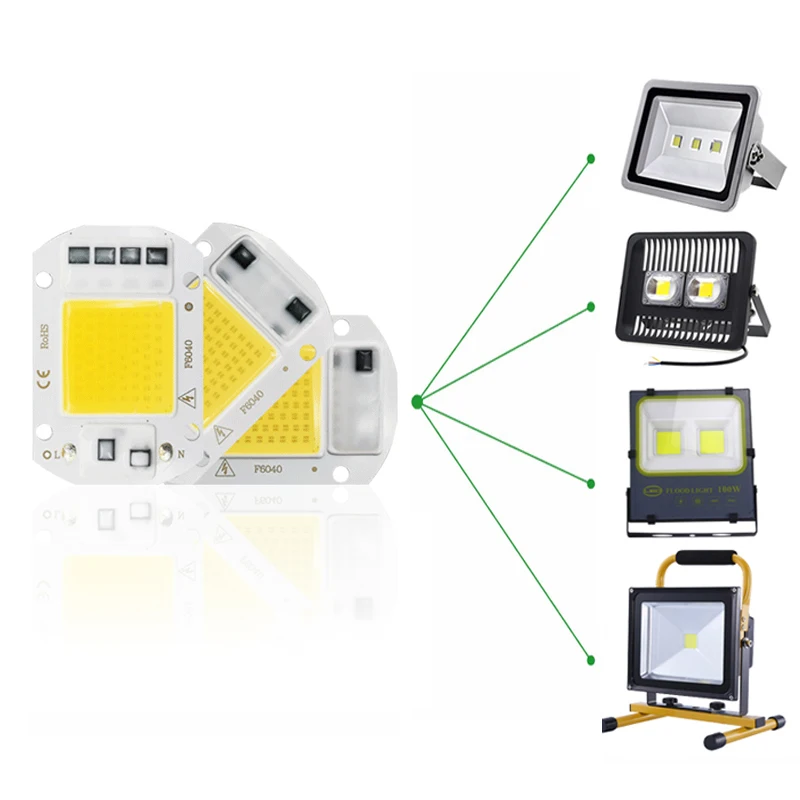 Chip LED COB 10W 20W 30W 50W 220V IC inteligente sin necesidad de controlador 3W 5W 7W 12W bombilla LED para foco de luz de inundación iluminación Diy - imagen 5
