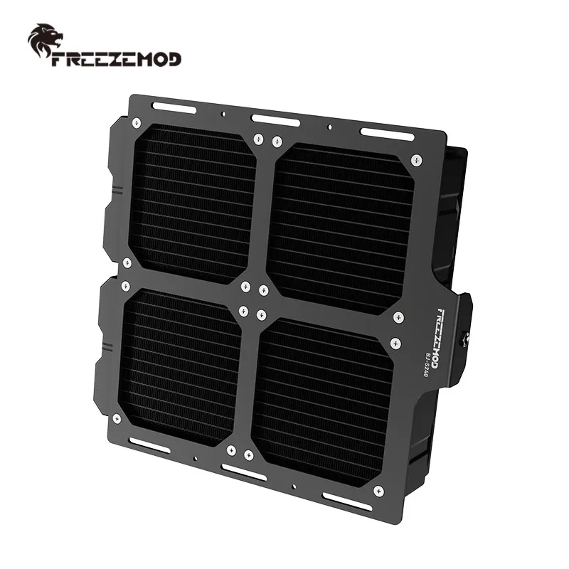 FREEZEMOD Soporte de refrigeración por agua Soporte de aleación de aluminio para radiador 2X240 con puerto CC