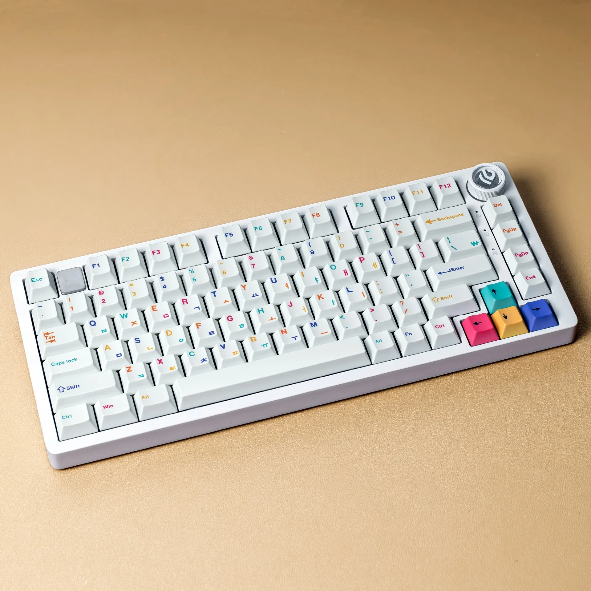 Teclas blancas minimalistas, estilo coreano, español, francés, japonés, ruso, alemán, ISO 7U, perfil de cereza, PBT, para teclado mecánico - imagen 5