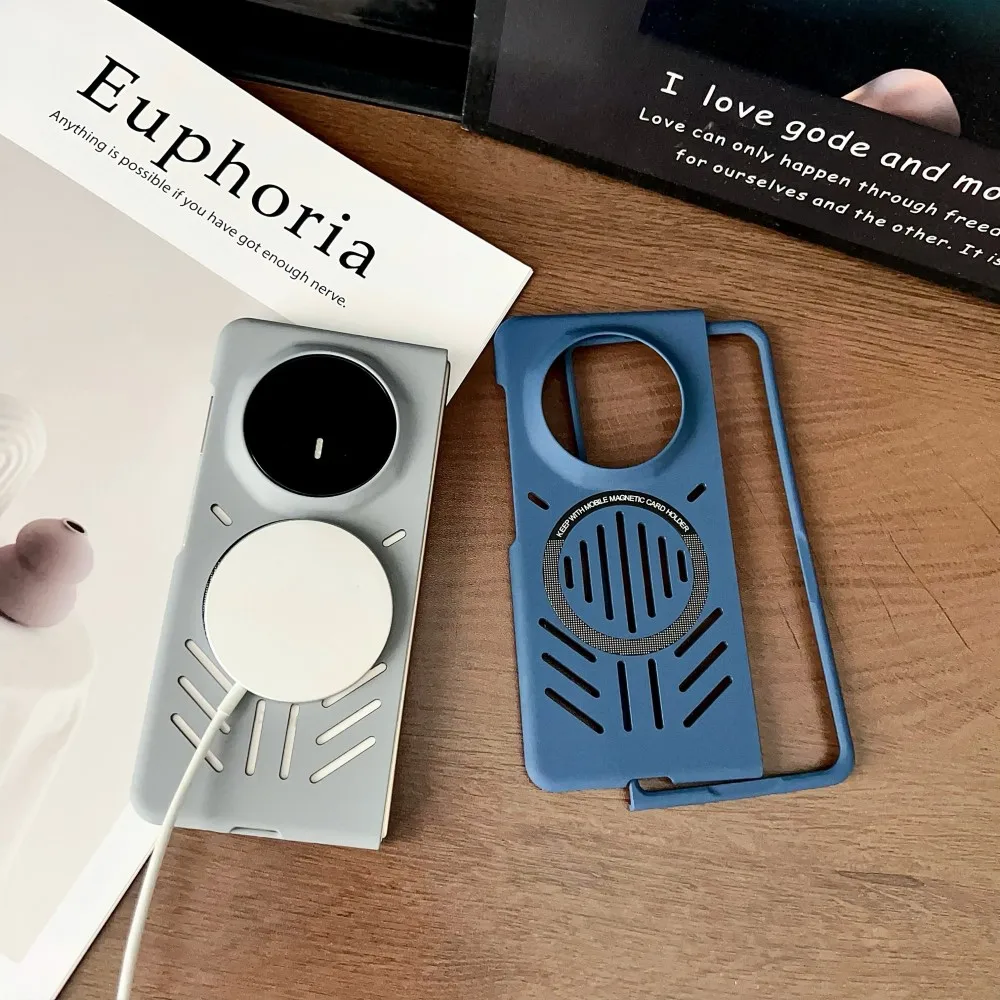 Para Huawei Honor Magic V5 funda dura de PC disipación de calor carga inalámbrica magnética funda protectora trasera para Magic V5 Shell - imagen 4