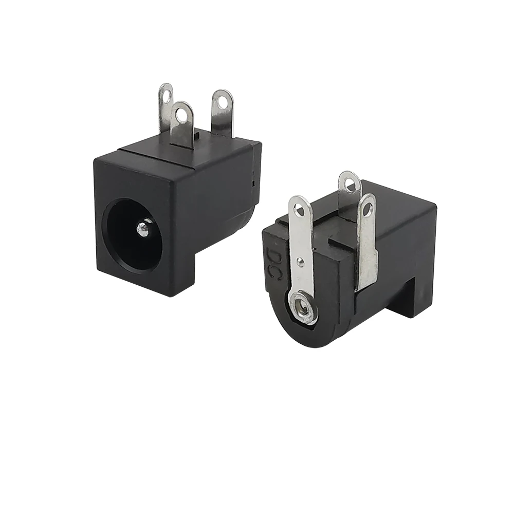 10 Uds DC-005 5,5x2,1mm conector de toma de corriente CC DC005 5,5*2,1 redonde la aguja terminales de montaje PCB - imagen 5