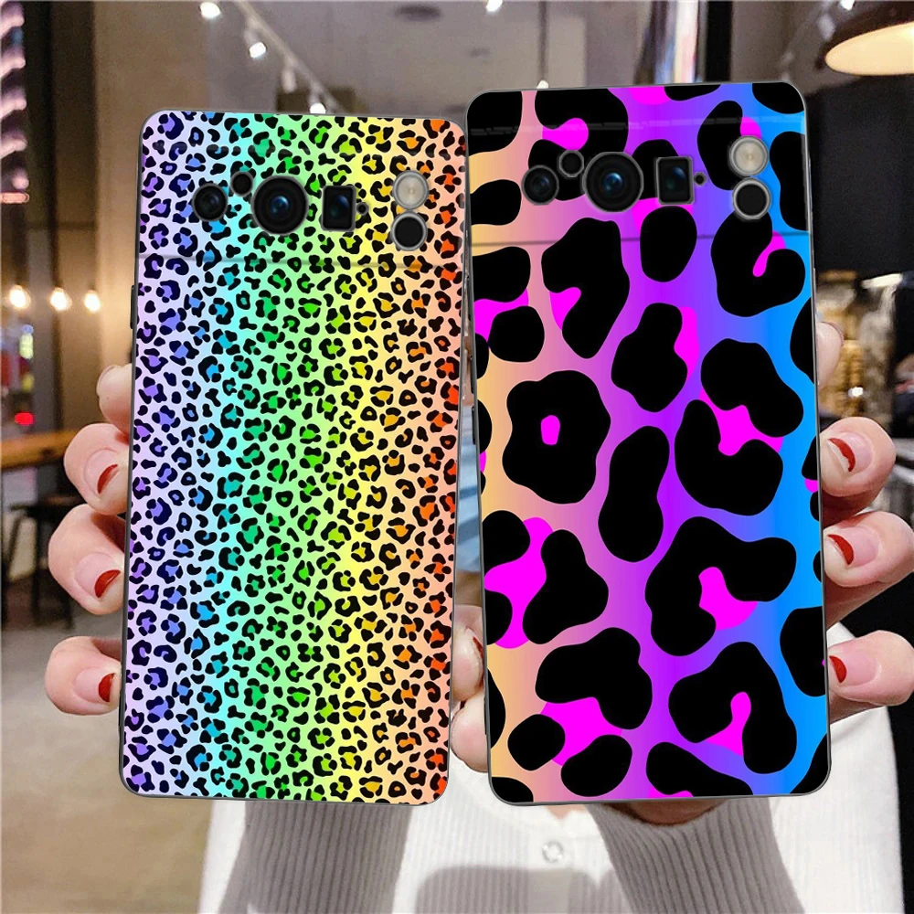 Para Google Pixel 10 Pro funda de teléfono Pixel 9 Pro XL TPU funda Pixel 8 Pro 9A 8A 7A 7 6A 6 Pro funda suave con estampado de leopardo - imagen 2