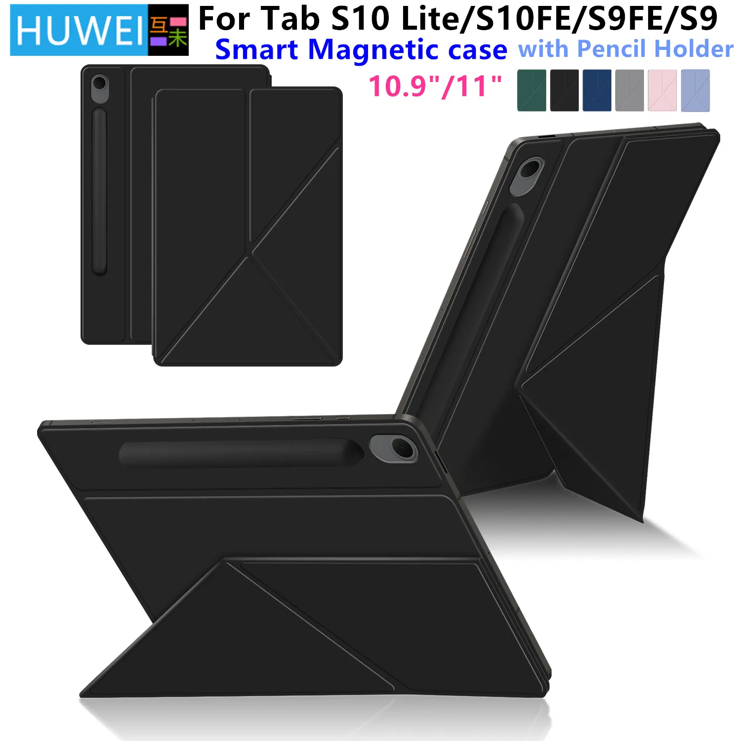 Para Samsung Galaxy Tab S10 Lite 10,9 pulgadas SM-X400 SM-X406B funda magnética para Tab S10 Lite S9 FE 10,9 11 pulgadas funda porta lápices - imagen 2