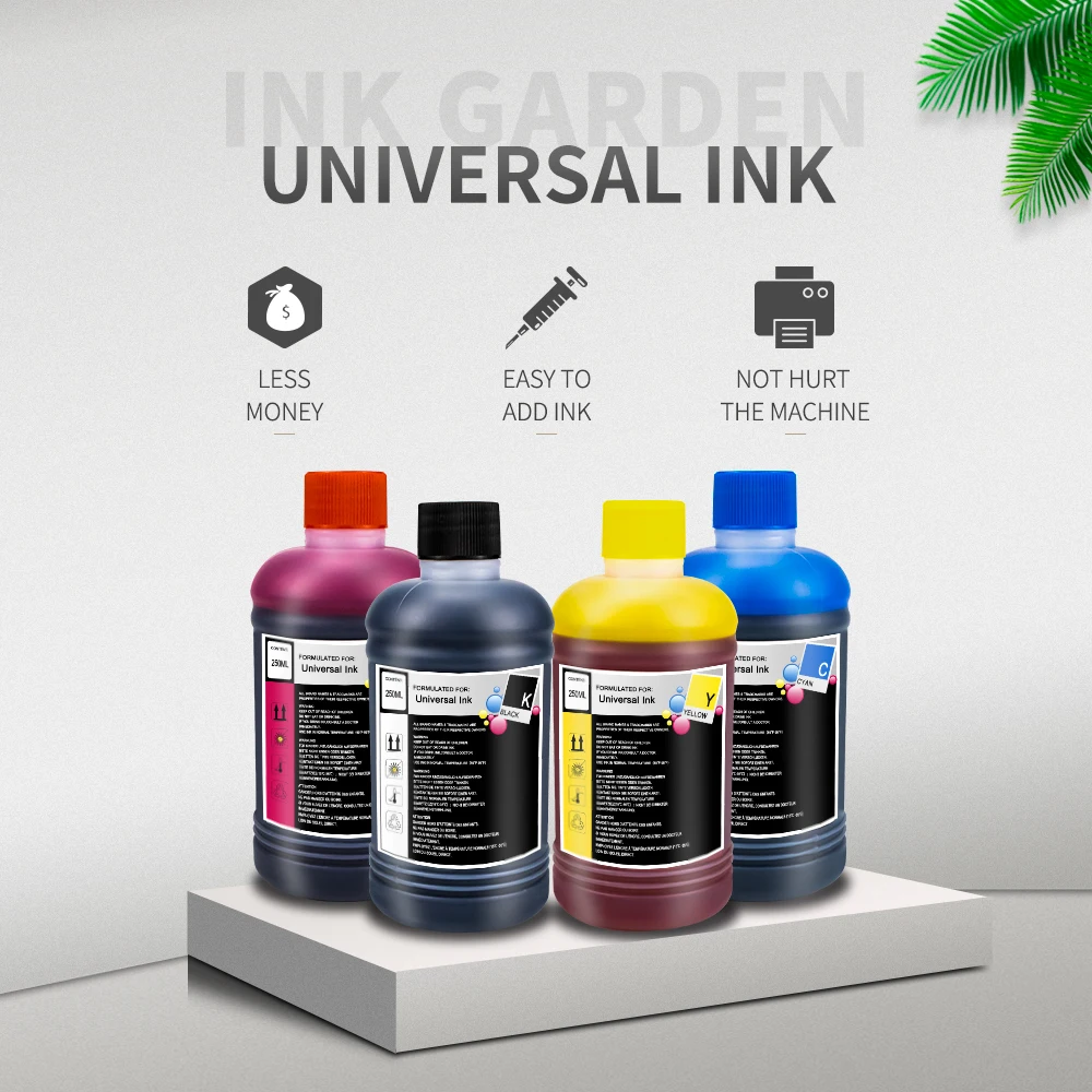Kit CISS de recarga de tinte de tinta Universal para impresora, 250ML, para HP, Canon, EPSON, Brother, Deskjet, Officejet y cartucho Compatible XL - imagen 4