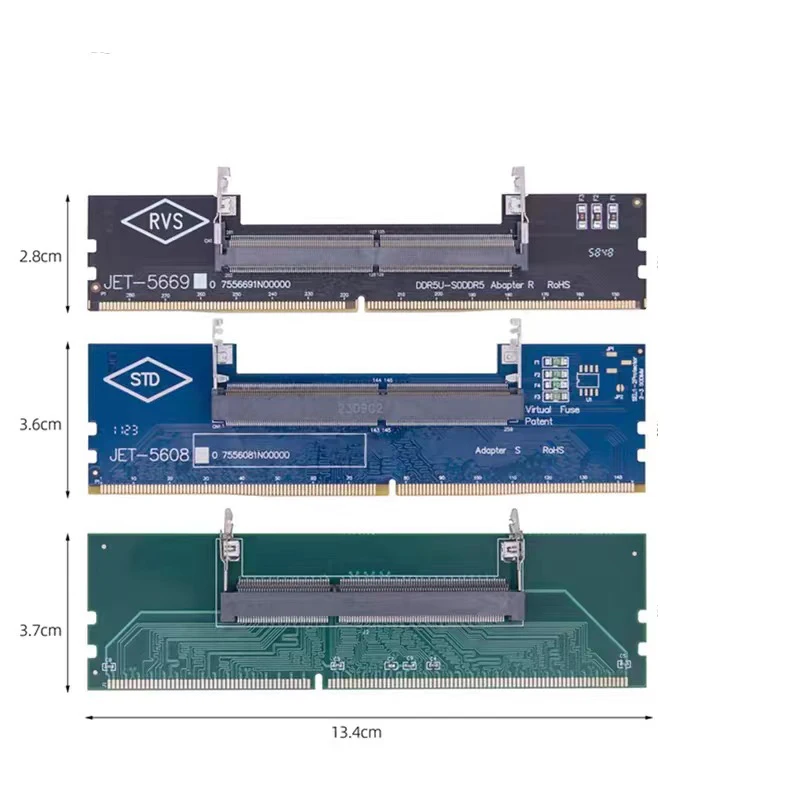 Tarjeta adaptadora de memoria DDR3 DDR4 DDR5 para ordenador portátil de escritorio SO-DIMM a PC tarjeta DIMM DDR3 DDR4 DDR5 adaptador de conector de memoria RAM - imagen 2