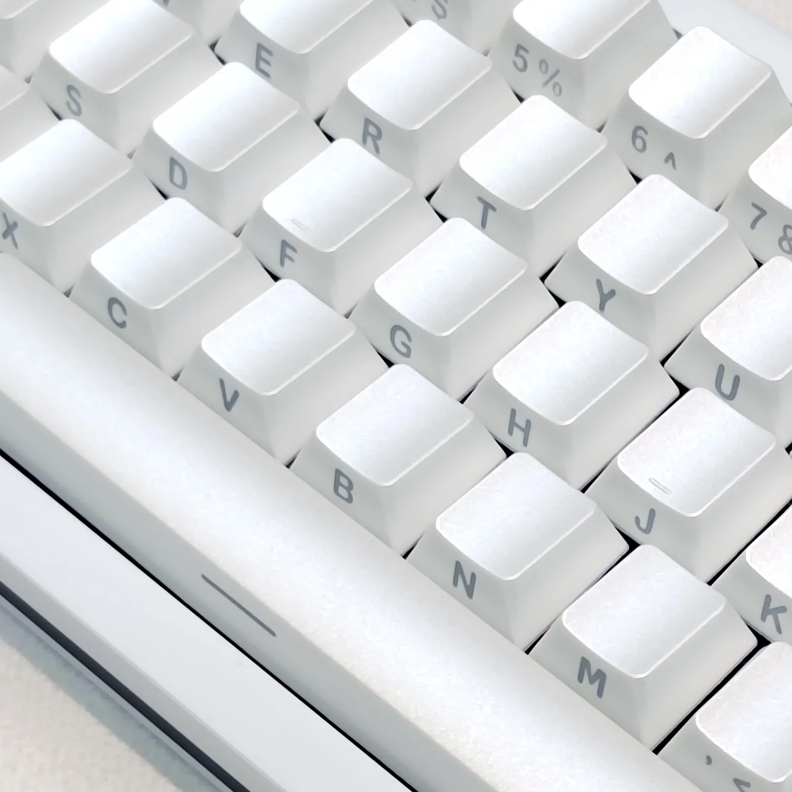 Teclas de perfil de cereza blanca perla con estampado lateral de doble disparo PBT, 80 teclas para teclados mecánicos 60/61/64/65/67/68 - imagen 3