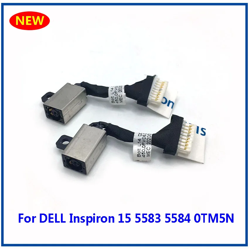 1-10 Uds nuevo Cable conector de alimentación CC para ordenador portátil Cable de carga para DELL Inspiron 15 5583 5584 0TM5N - imagen 5