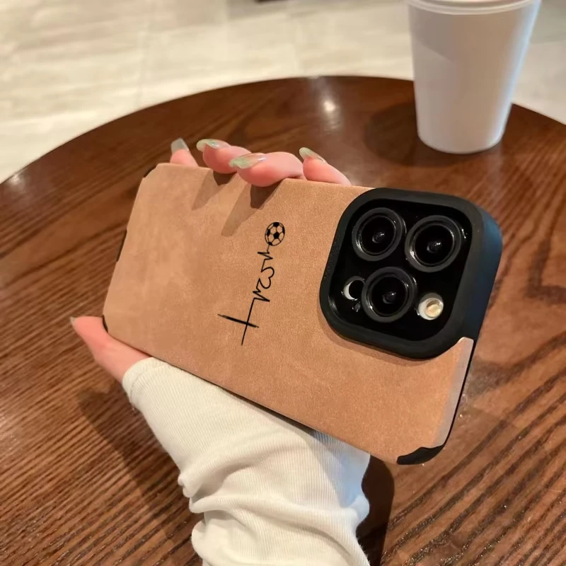 Funda de teléfono con patrón de línea de fútbol para iPhone 11, 12, 13, 14, 15, 16, 17 Pro Max Plus 17 Air XR X XS Max, cubierta de parachoques a prueba de golpes - imagen 3