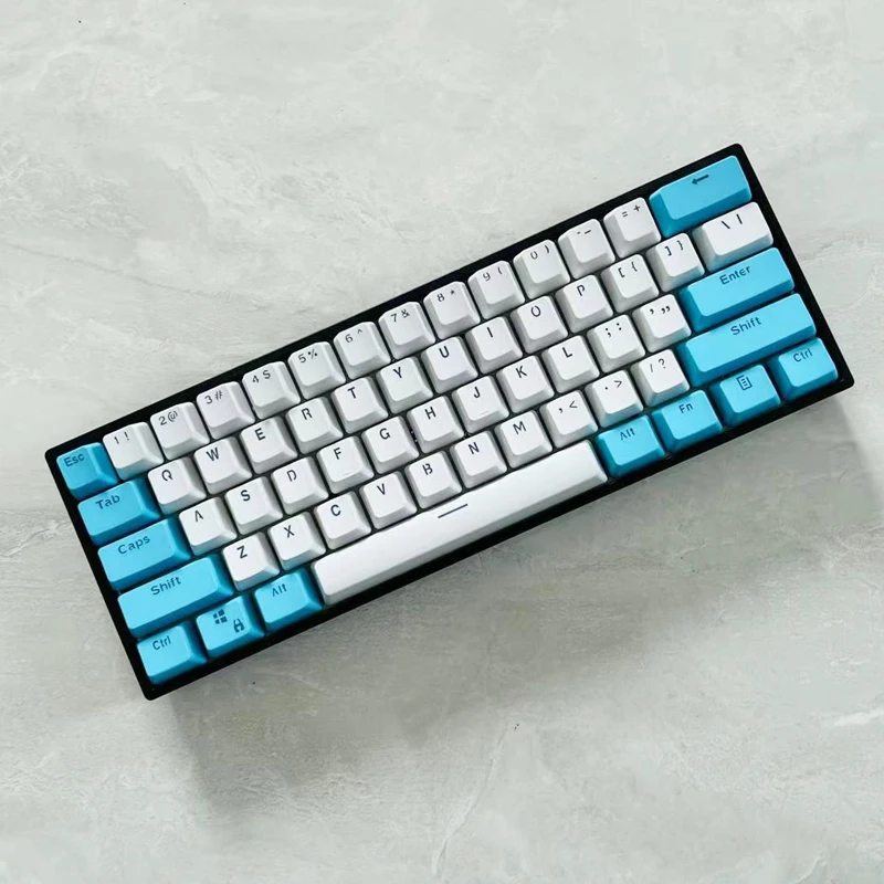 Teclas cian moradas de 106 teclas, teclas retroiluminadas PBT, perfil OEM de dos colores para teclado mecánico MX Switch 61/87/104 - imagen 3