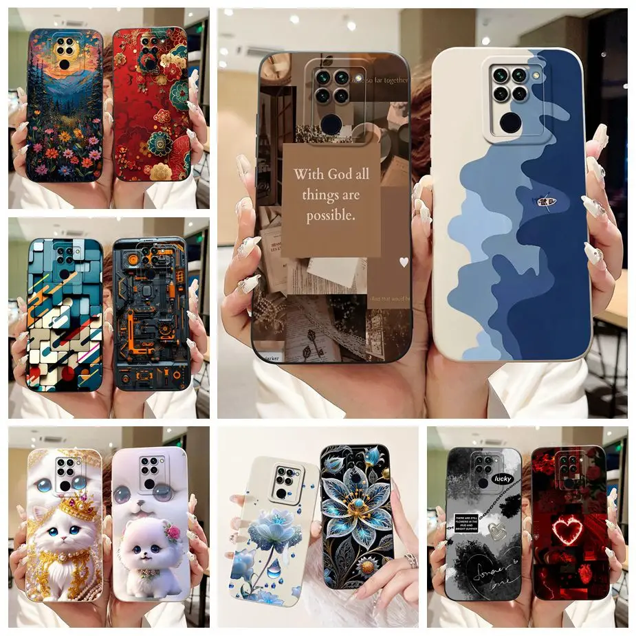 Para Xiaomi Redmi Note 9 funda de lujo pintada con caramelo funda de teléfono de silicona suave para Redmi Note 9 Pro Max Note9 9S Fundas parachoques
