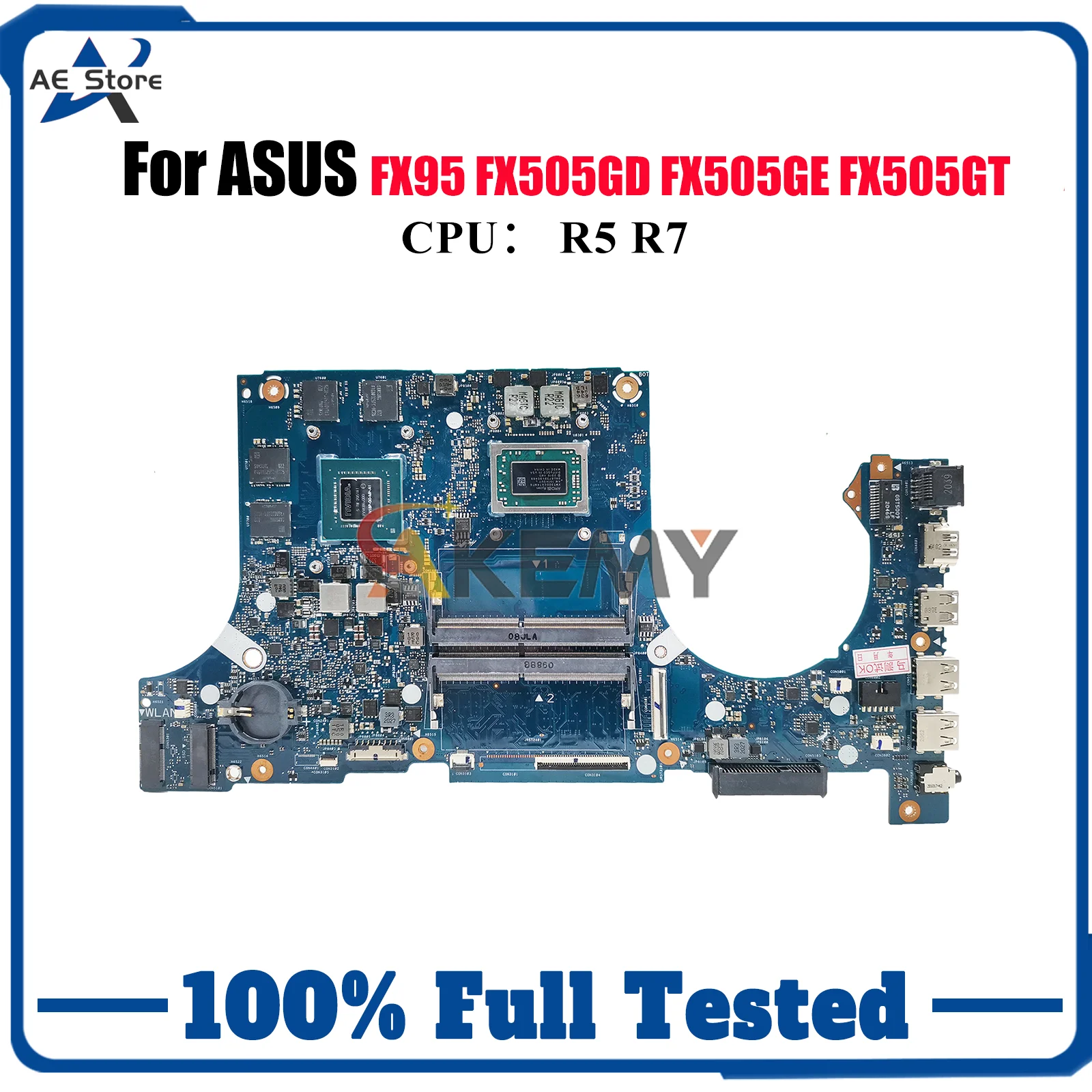 Placa base para ordenador portátil FX505DT para ASUS TUF Gaming FX505GD FX505GT FX505D FX95D FX505GE con CPU R5 R7 100% pruebas OK stk