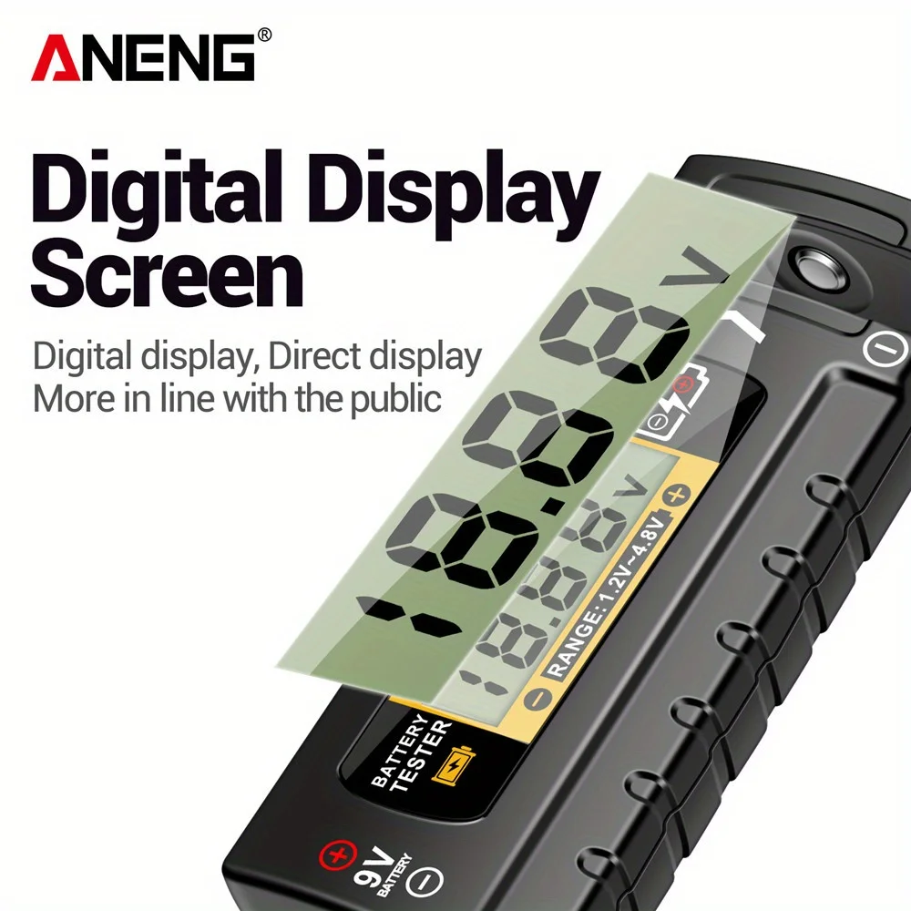 Probadores de batería digitales 2 uds ANENG BT169 Detector probador de capacidad de batería AA/AAA/C/D/9V/1,5 V herramienta de prueba de electricidad de pila de botón - imagen 4