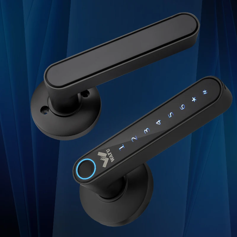 WAFU 016 cerradura de puerta con huella dactilar, cerradura inteligente Tuya, cerradura de puerta de cama y habitación, aleación de Zinc, manija de batería de litio integrada, cerrojo de seguridad - imagen 3