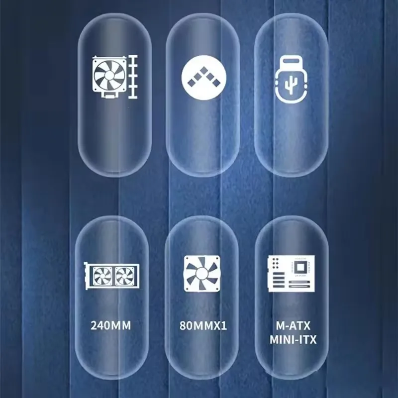 T-3 Mini caja de ordenador fuente de alimentación ATX adecuada para placa base M-ATX/ITX para una fácil portabilidad caja de oficina de negocios - imagen 3