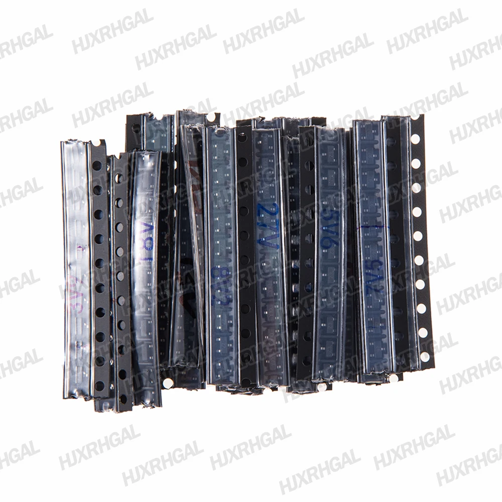 Diodo Zener en SOT23, KIT de muestras de paquetes ki hjxrhgal, 20 tipos x 10 piezas = 200 piezas - imagen 5