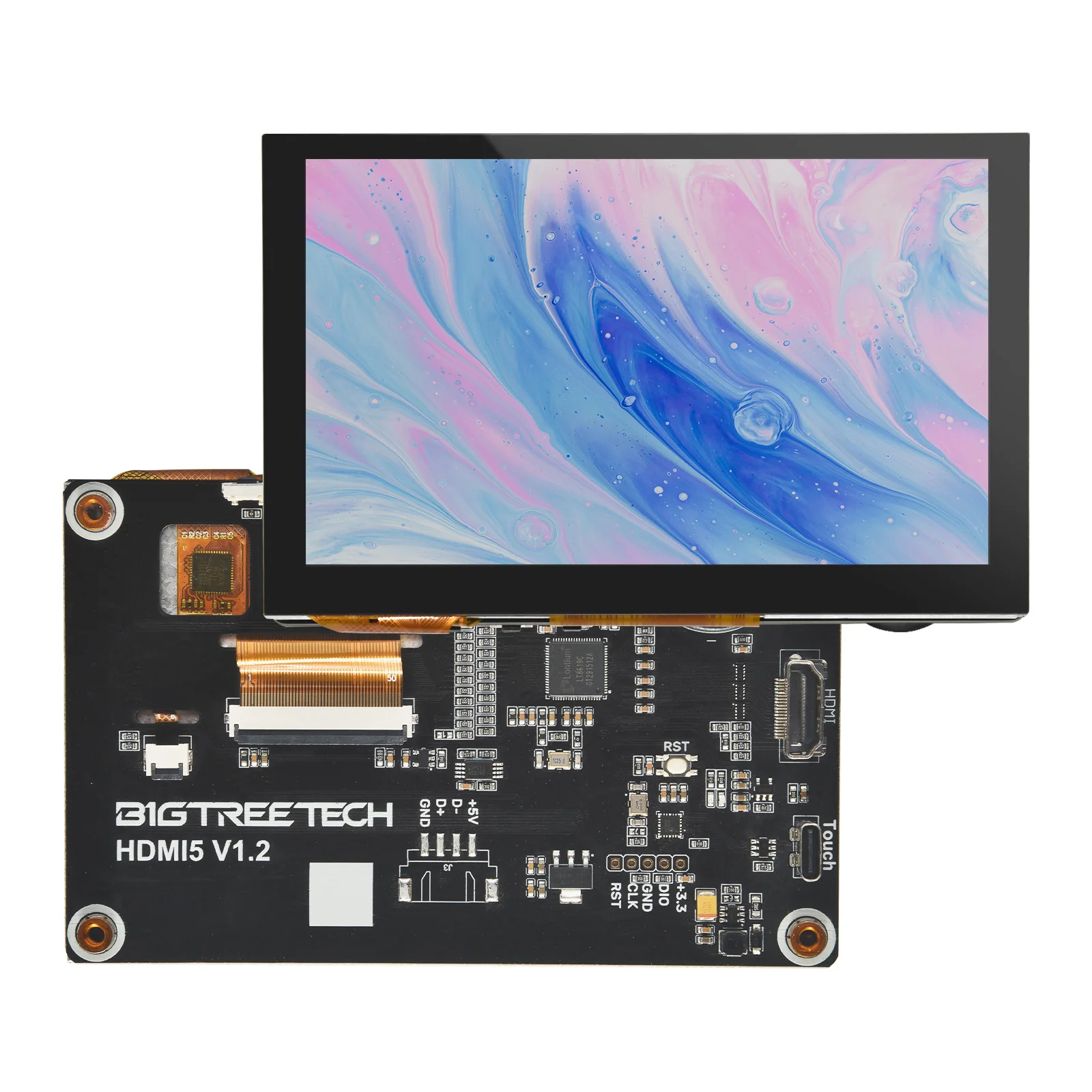 BIGTREETECH HDMI7 V1.2 HDMI5 HDMI pantalla táctil 5/7 pulgadas IPS pantalla piezas de impresora 3D para Raspberry Pi 4 Manta M8P placa - imagen 2