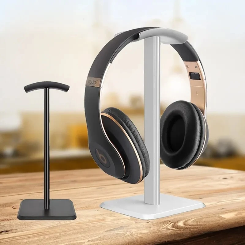 Soporte para auriculares en blanco y negro, auriculares desmontables para juegos Esports, almacenamiento de escritorio, estante de exhibición Universal