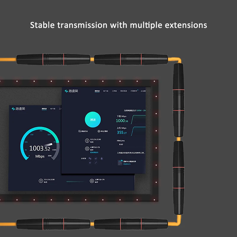 Linkwylan-conector CAT5E IP68 RJ45, Conector de Cable de red impermeable, Conector de junta recta Ethernet UTP M23, adaptador de extensión hembra - imagen 5