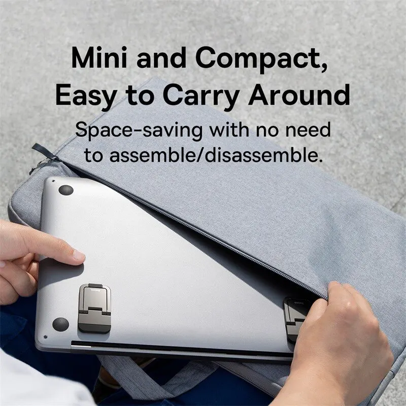 Baseus-soporte plegable para portátil y tableta, Base de enfriamiento ajustable, Universal - imagen 5