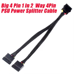 1/5/10 Uds 20cm IDE disco duro Cable de interfaz de unidad óptica grande 4 pines 1 en 2 2 vías 4 pines PSU Cable divisor de potencia LP4 Molex 1to2