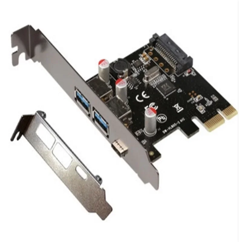 USB 3,1 tipo C + 2 usb 3,0 tipo A + SATA 15PIN cabezal USB tarjeta PCI-e adaptador de escritorio PCI Express a USB3.1 a través del chip - imagen 2