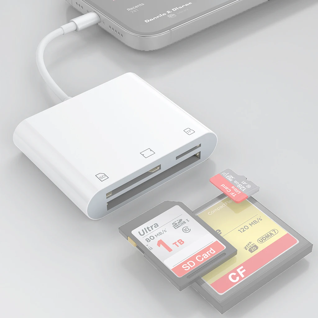 Adaptador multimemoria de cámara USB 2,0, lector de tarjetas TF/Micro SD para Ipad Pro, teléfono, iPhone, IOS, convertidor de tarjeta de memoria inteligente - imagen 5