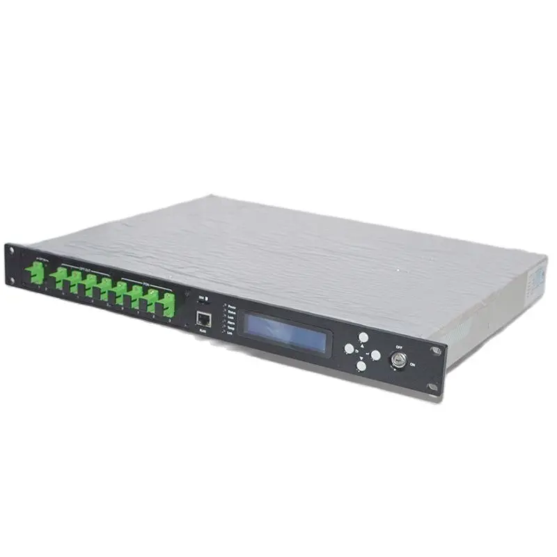 Amplificador óptico FTTH CATV 8 puertos EYDFA 1550nm SC/APC16 ~ 24dBm con equipo de transmisión de red de doble potencia WDM al mejor precio
