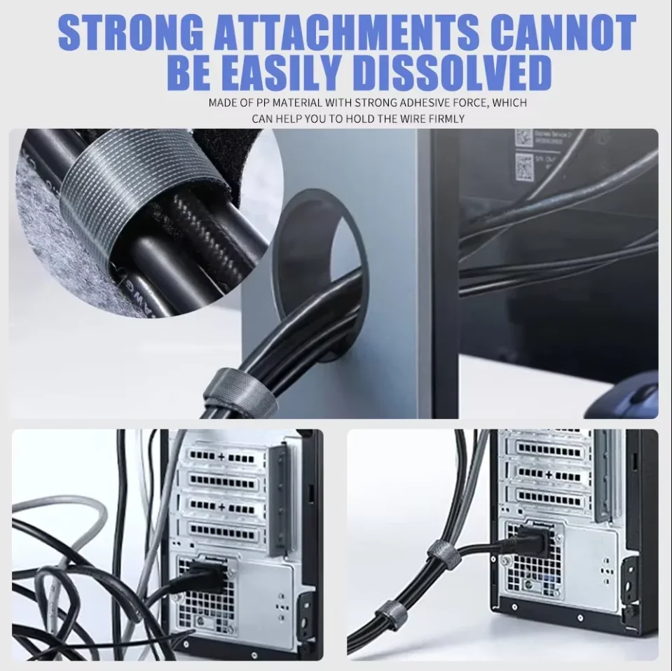 Organizador de cables, Protector de gestión de cables USB, bridas para cables de auriculares y ratón, accesorio de gestión para teléfono de 1/2/3/5M para iPhone y Samsung - imagen 4