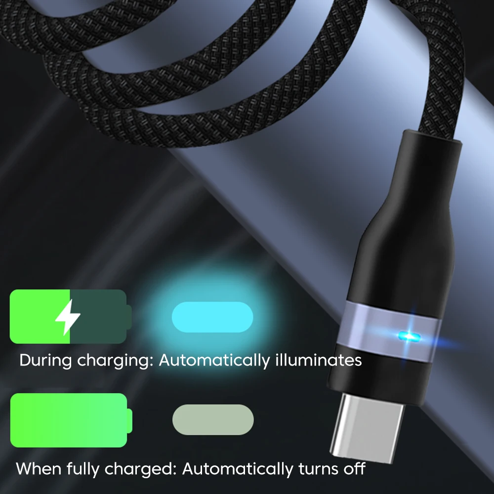 Cable PD de 240W tipo C a tipo C, Cable USB C de carga rápida para Macbook iPhone 17 16 15 Xiaomi Huawei tipo C, Cable de datos del cargador - imagen 5