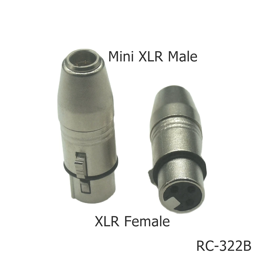 Adaptador Mini XLR 3 Pines Macho Hembra Micrófono - imagen 4