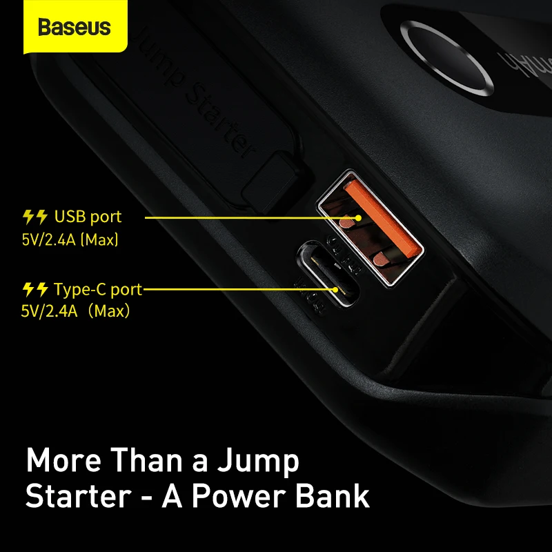 Baseus 20000mAh arrancador de batería de coche banco de energía 2000A 10000mAh cargador de batería de coche dispositivo de arranque de refuerzo de emergencia automático arranque de salto - imagen 5
