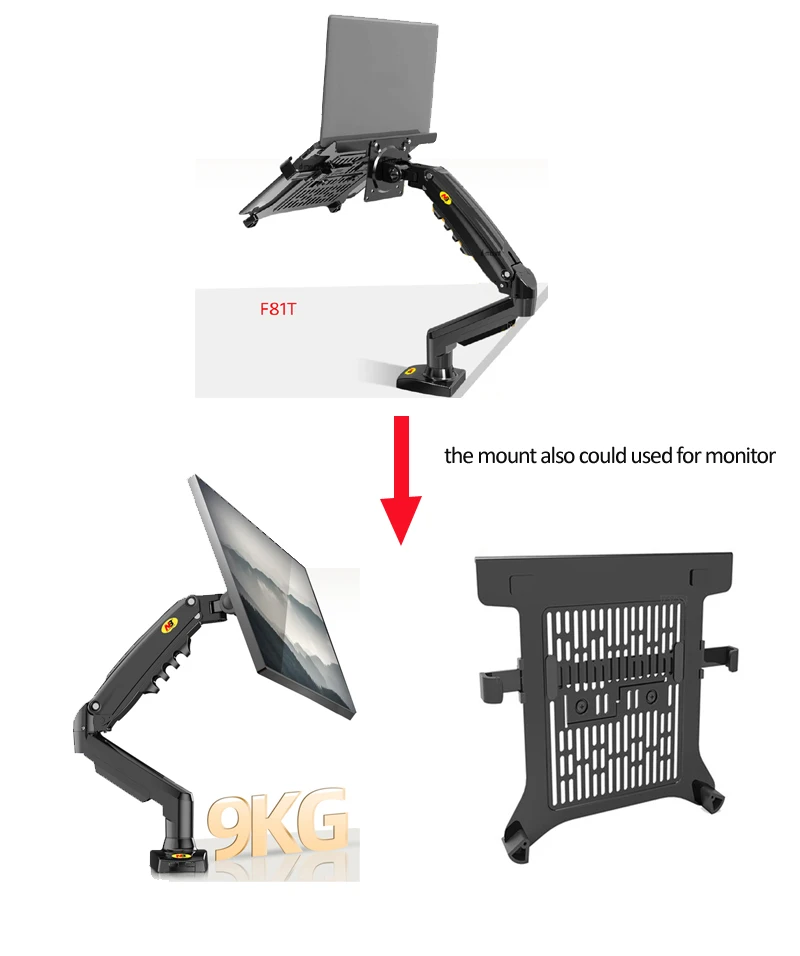 Soporte Doble Monitor y Portátil con Brazo Ajustable - imagen 4