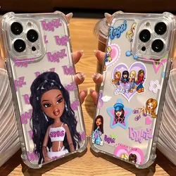 Funda Xiaomi Redmi Transparente Anticaídas Rosa con Muñeca Bratz